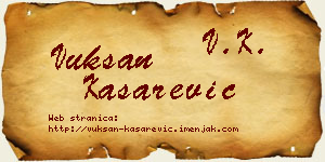 Vuksan Kašarević vizit kartica